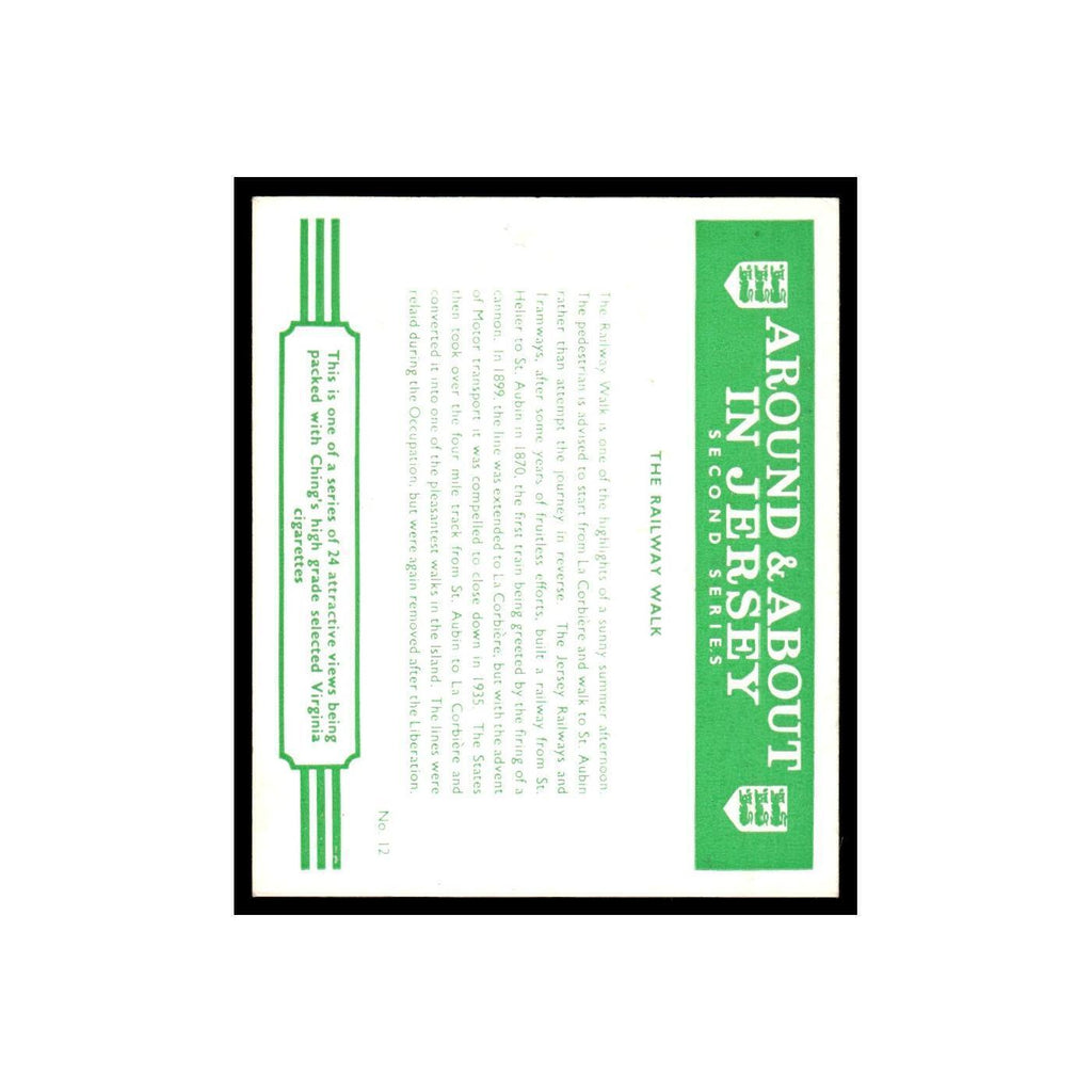 The Railway Walk 1968 Virginia Cigarettes Around About in Jersey #12 VG