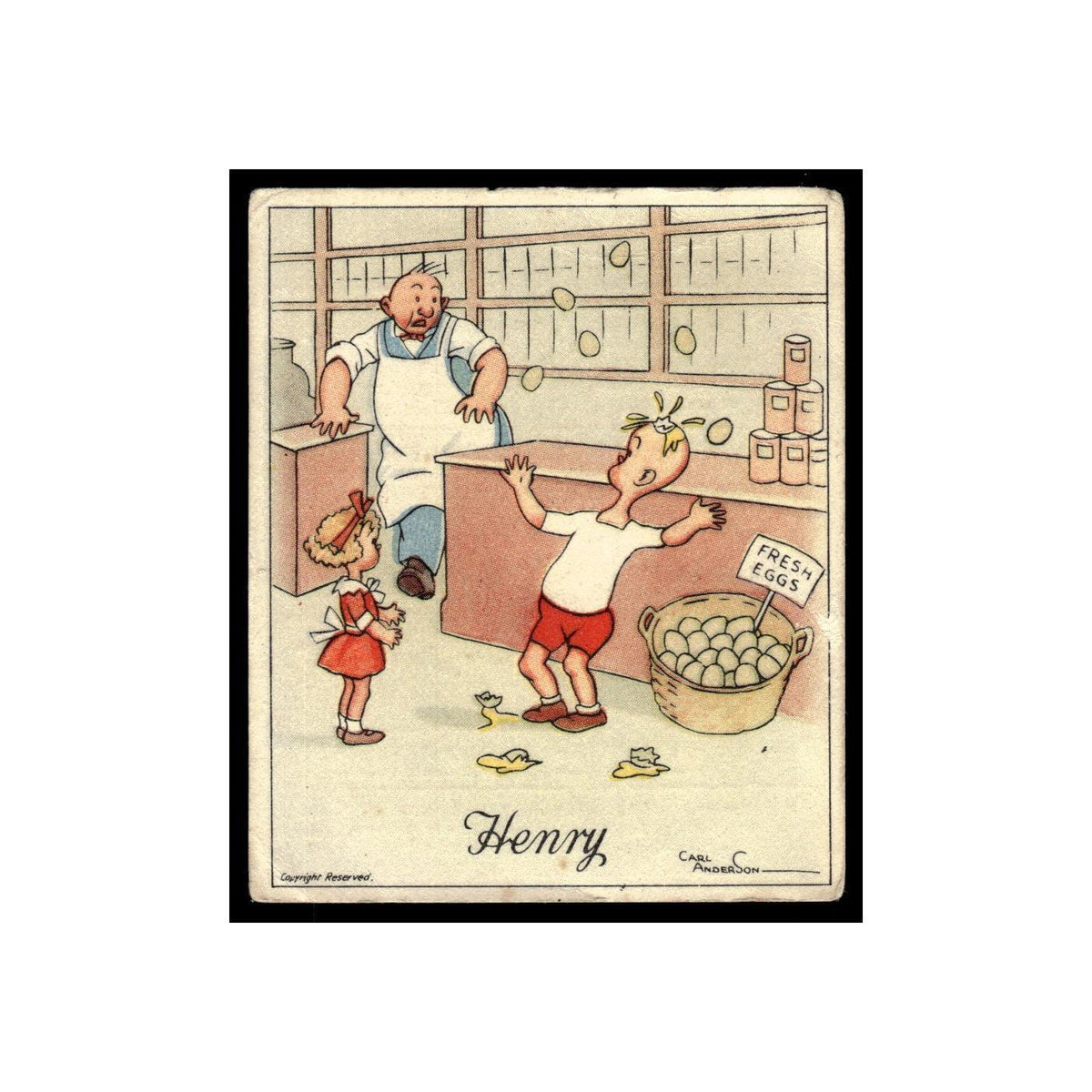 Henry 1936 Kensitas House 2nd Series #7 Tobacco Card Poor