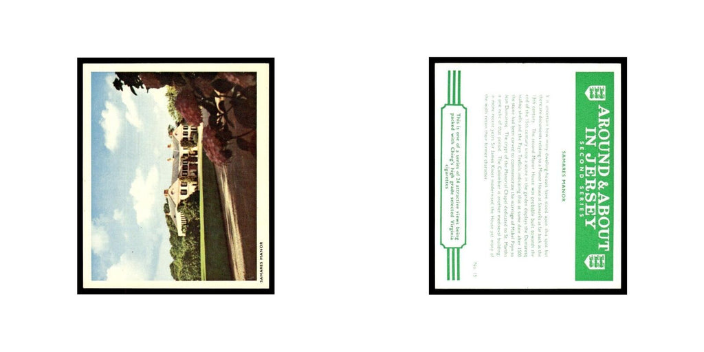 Samares Manor 1968 Virginia Cigarettes Around About in Jersey #15 VG