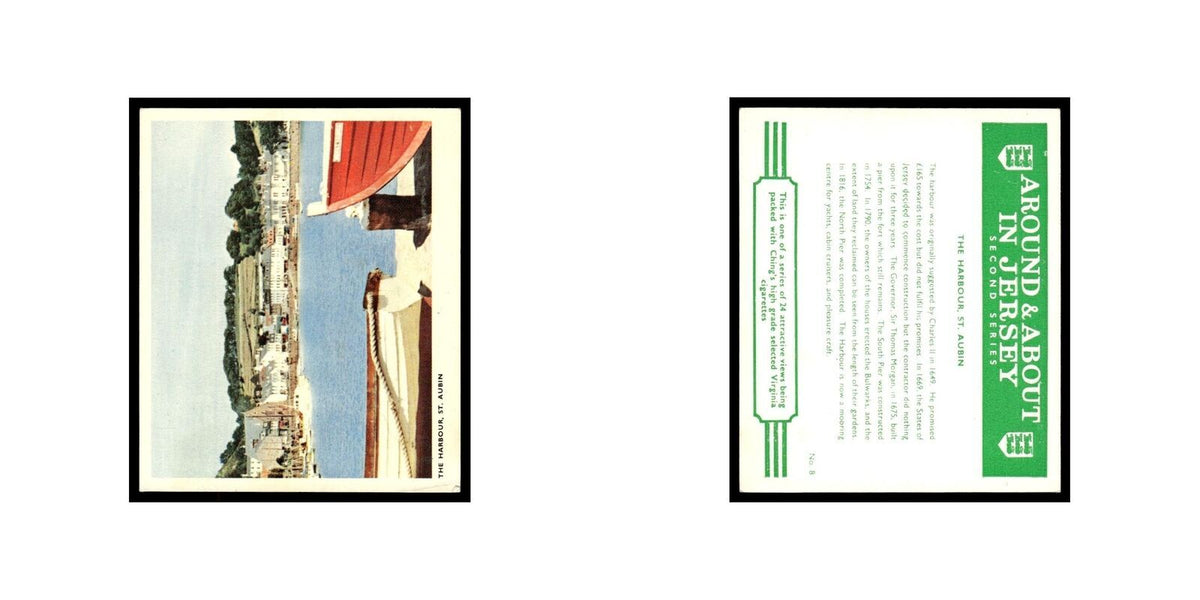 The Harbour 1968 Virginia Cigarettes Around About in Jersey #8 Tobacco Card VG