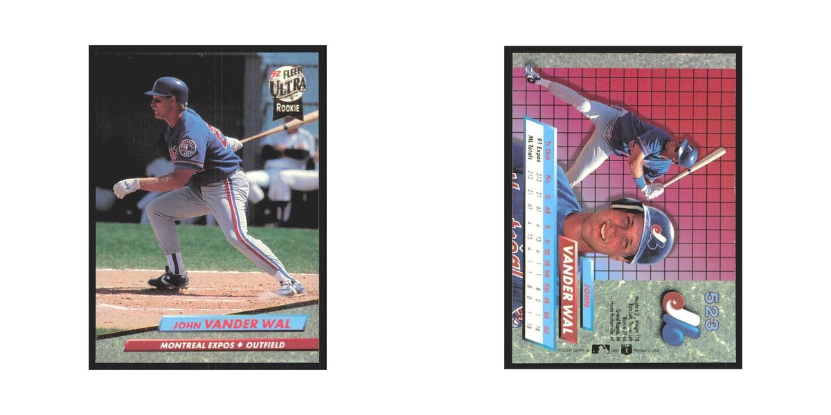 John Vander Wal Rookie 1992 Fleer Ultra #523 Montreal Expos Baseball Card NM