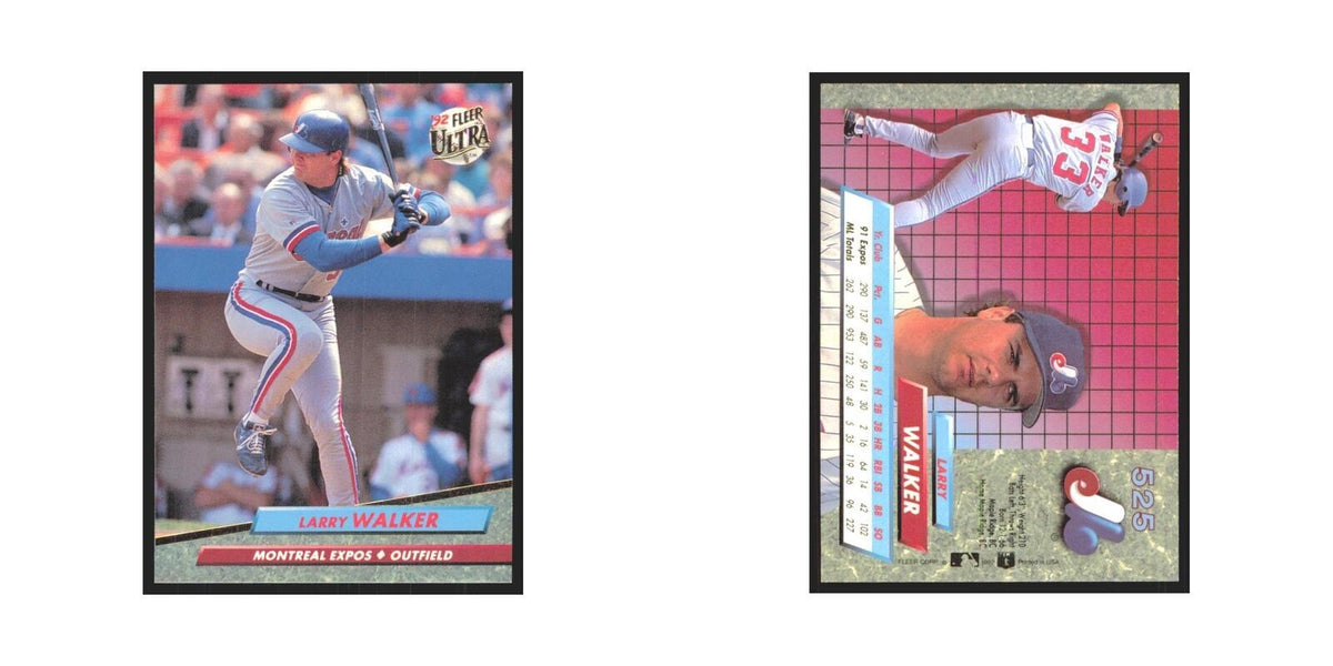 Larry Walker 1992 Fleer Ultra #525 Montreal Expos Baseball Card NM