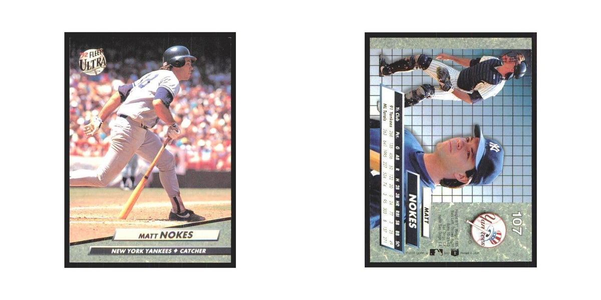 Matt Nokes 1992 Fleer Ultra #107 New York Yankees Baseball Card NM