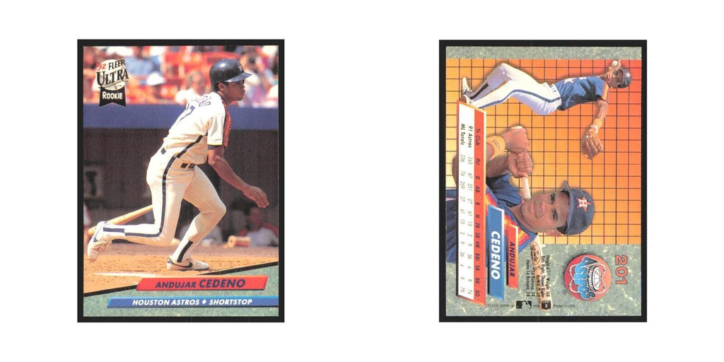 Andujar Cedeno Rookie 1992 Fleer Ultra #201 Houston Astros Baseball Card NM