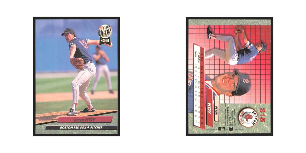 Peter Hoy Rookie 1992 Fleer Ultra #315 Boston Red Sox Baseball Card NM