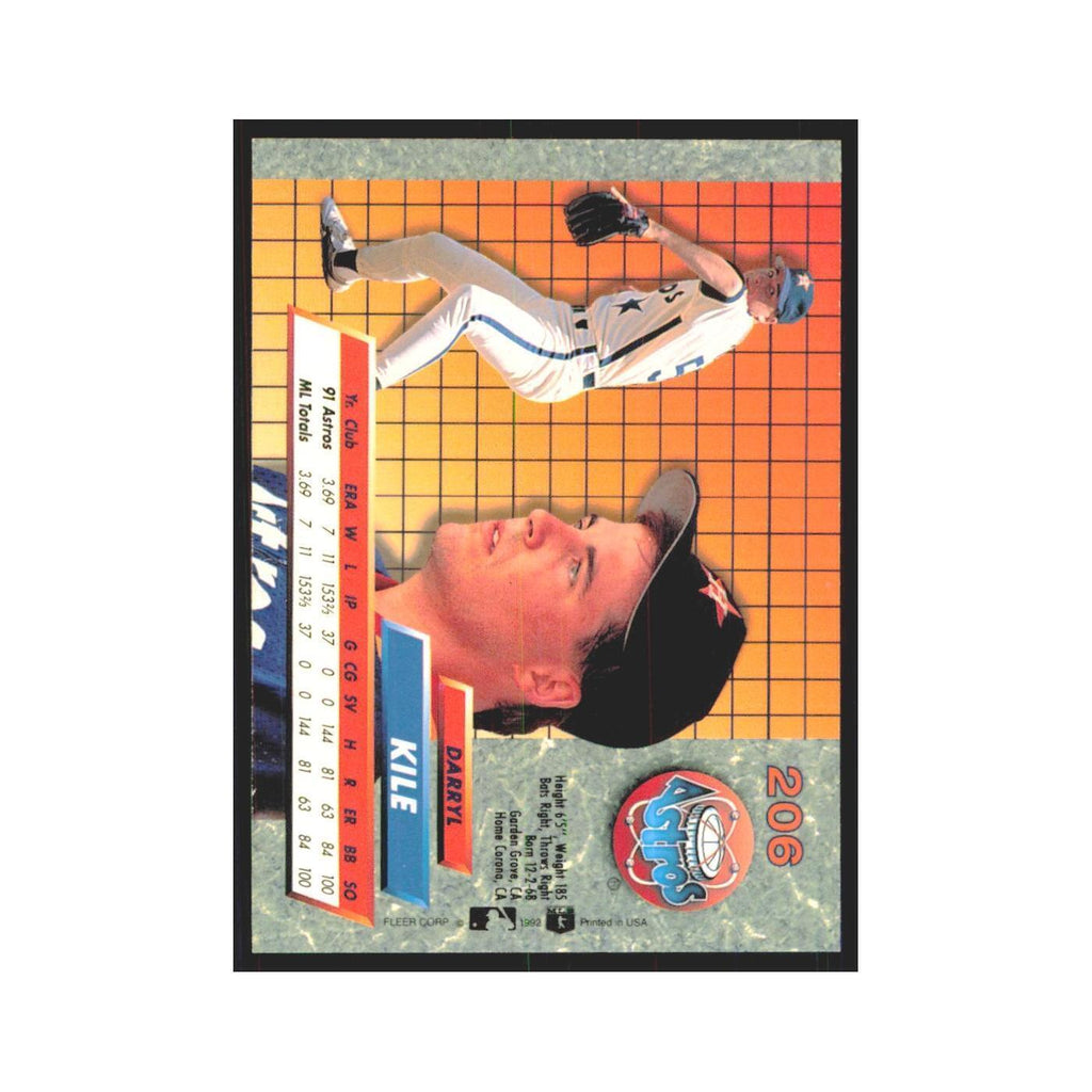 Darryl Kile Rookie 1992 Fleer Ultra #206 Houston Astros Baseball Card NM