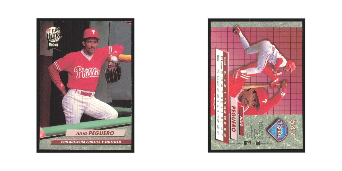 Julio Peguero Rookie 1992 Fleer Ultra #547 Philadelphia Phillies NM