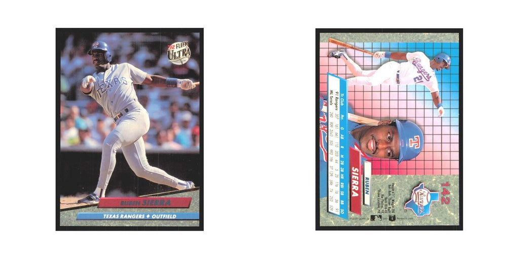 Ruben Sierra 1992 Fleer Ultra #142 Texas Rangers Baseball Card NM