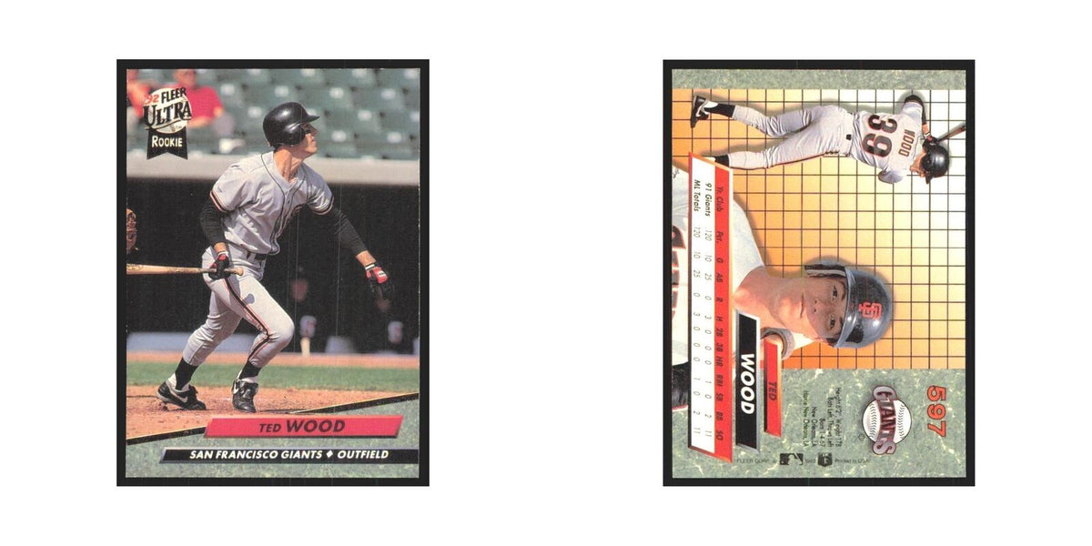 Ted Wood Rookie 1992 Fleer Ultra #597 San Francisco Giants Baseball Card NM