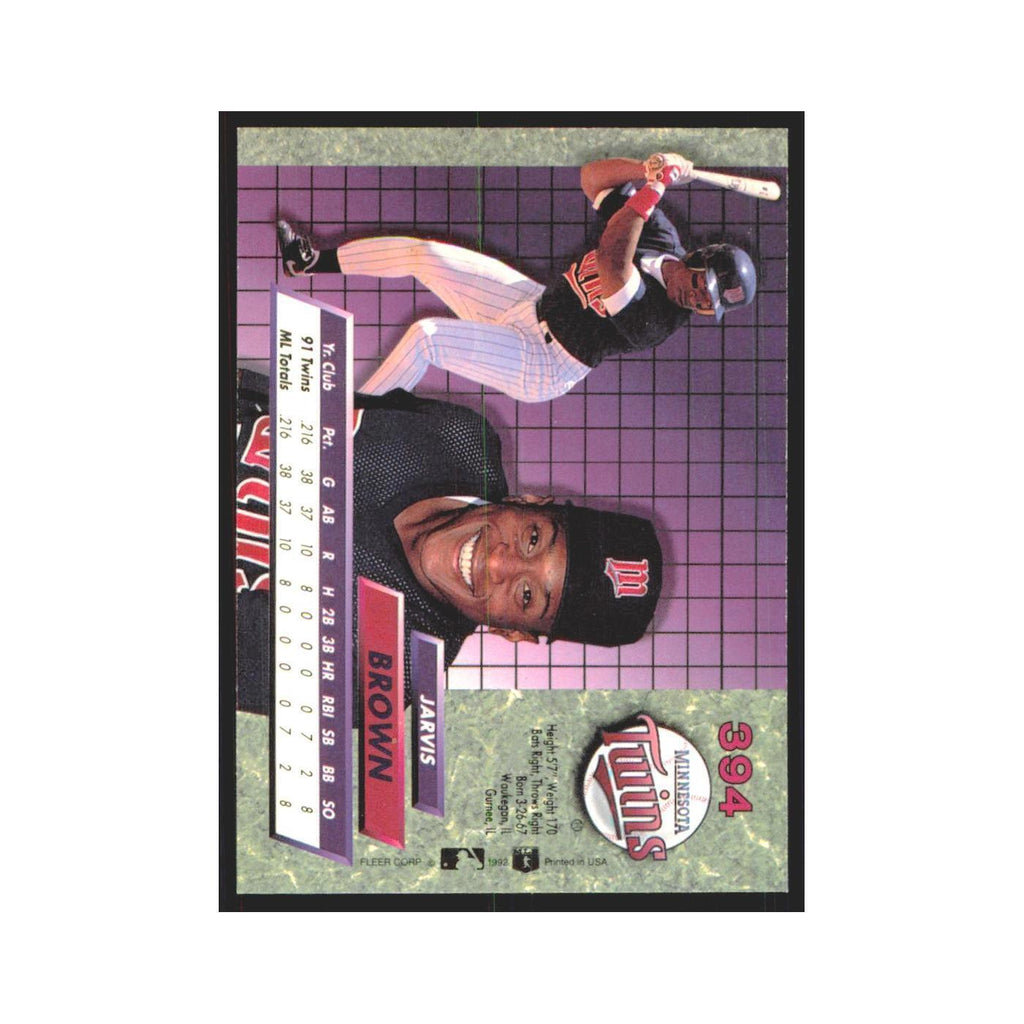 Jarvis Brown Rookie 1992 Fleer Ultra #394 Minnesota Twins Baseball Card NM