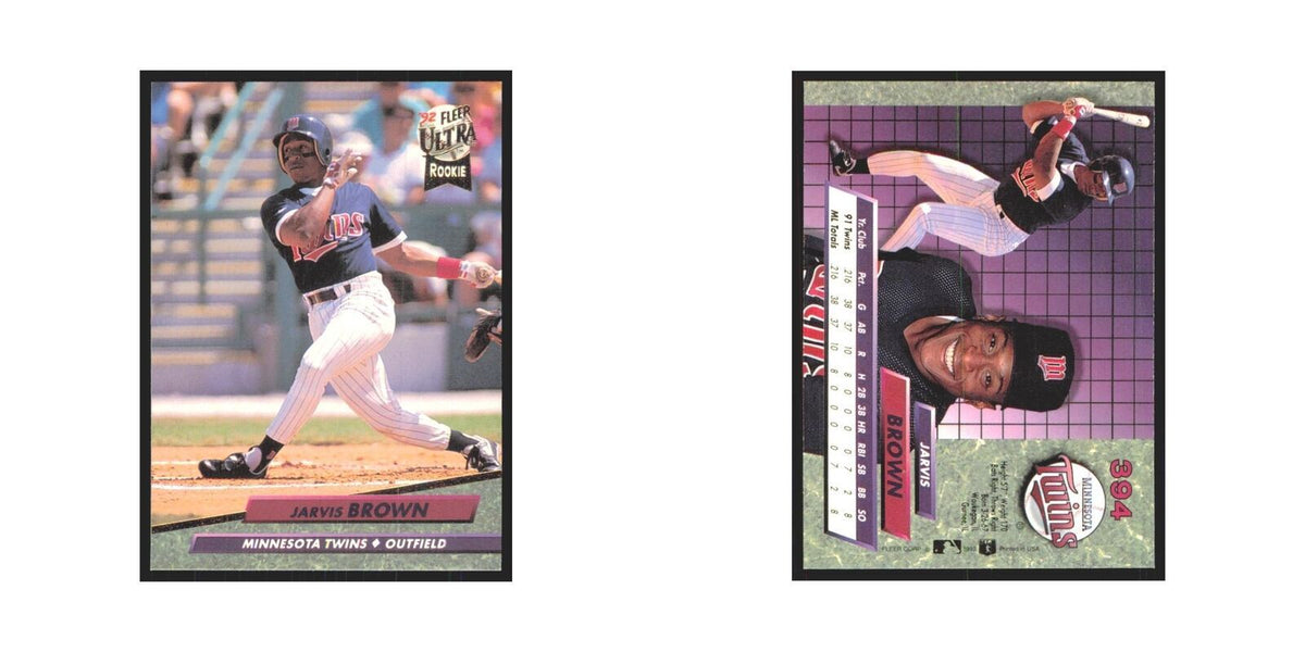 Jarvis Brown Rookie 1992 Fleer Ultra #394 Minnesota Twins Baseball Card NM