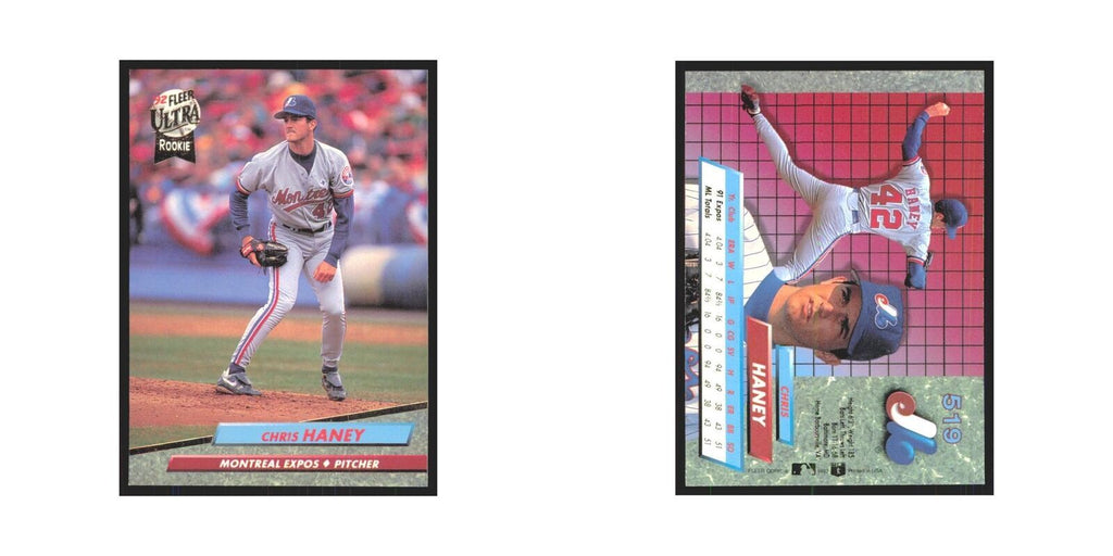Chris Haney 1992 Fleer Ultra #519 Montreal Expos Baseball Card NM