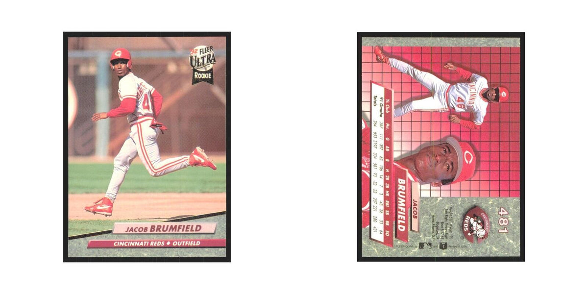 Jacob Brumfield Rookie 1992 Fleer Ultra #481 Cincinnati Reds Baseball Card NM