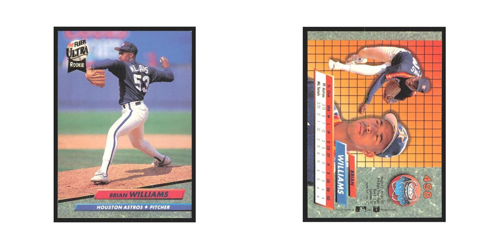 Brian Williams Rookie 1992 Fleer Ultra #498 Houston Astros Baseball Card NM