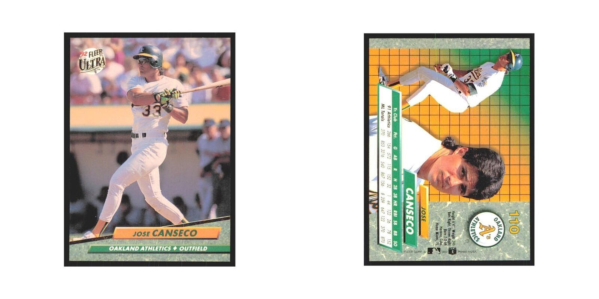 Jose Canseco 1992 Fleer Ultra #110 Oakland Athletics Baseball Card NM
