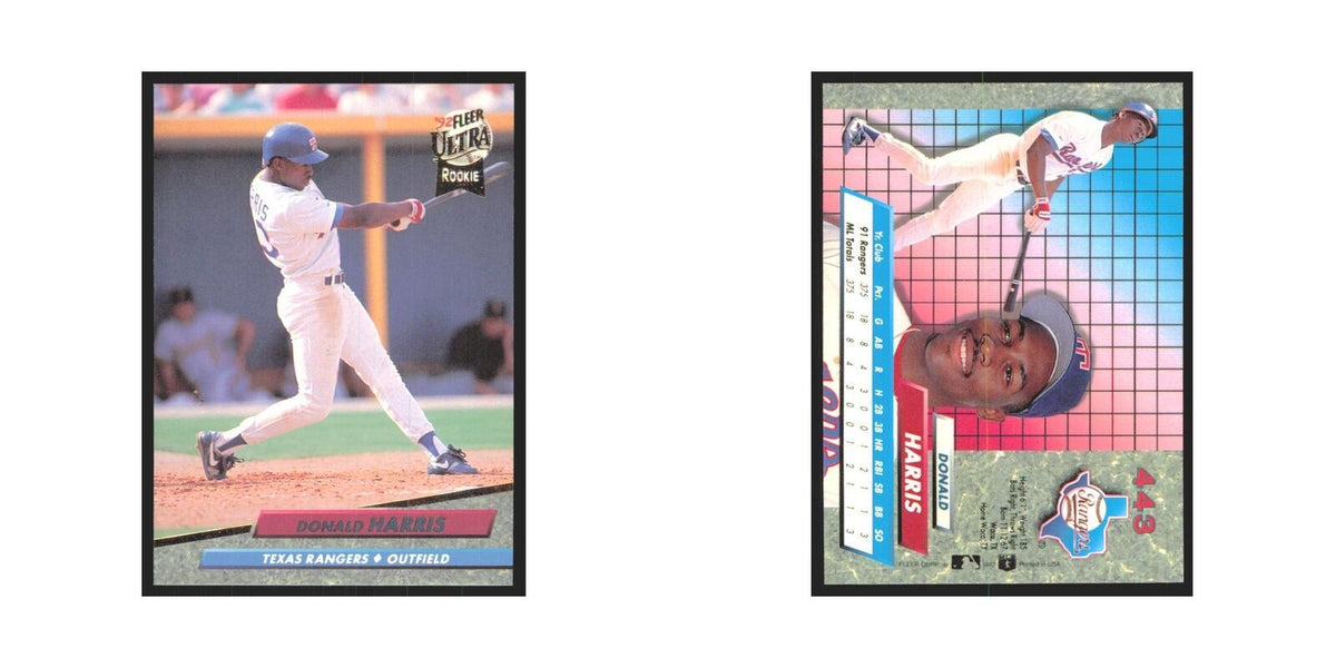 Donald Harris Rookie 1992 Fleer Ultra #443 Texas Rangers Baseball Card NM