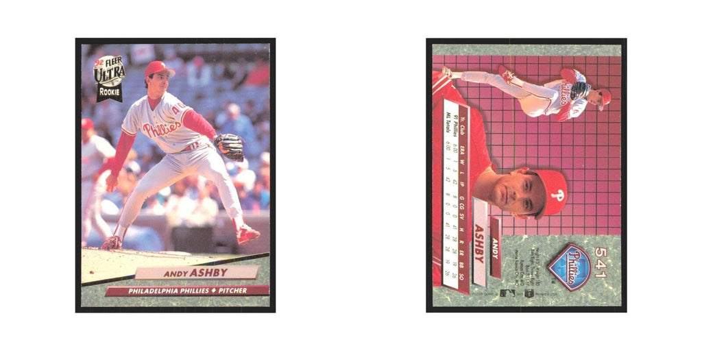 Andy Ashby Rookie 1992 Fleer Ultra #541 Philadelphia Phillies Baseball Card NM