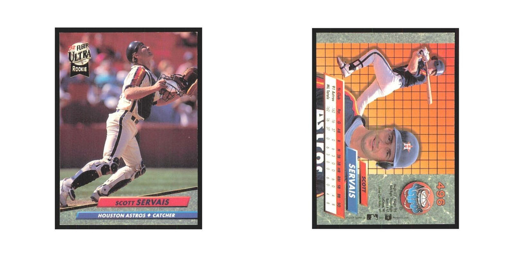 Scott Servais Rookie 1992 Fleer Ultra #496 Houston Astros Baseball Card NM