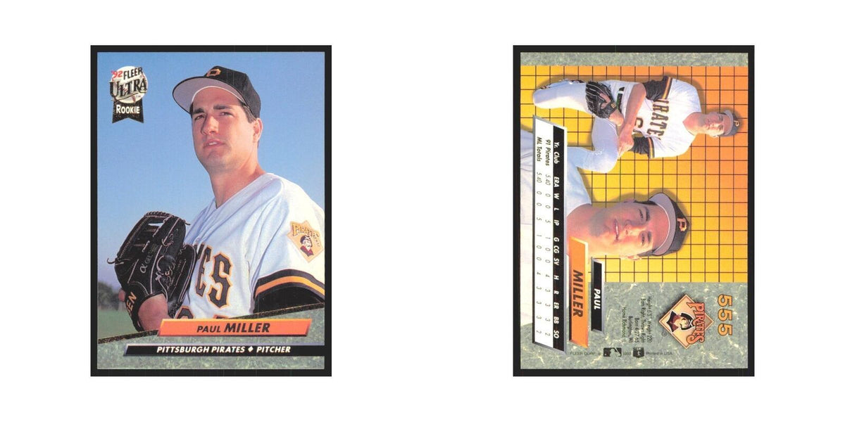 Paul Miller Rookie 1992 Fleer Ultra #555 Pittsburgh Pirates Baseball Card NM