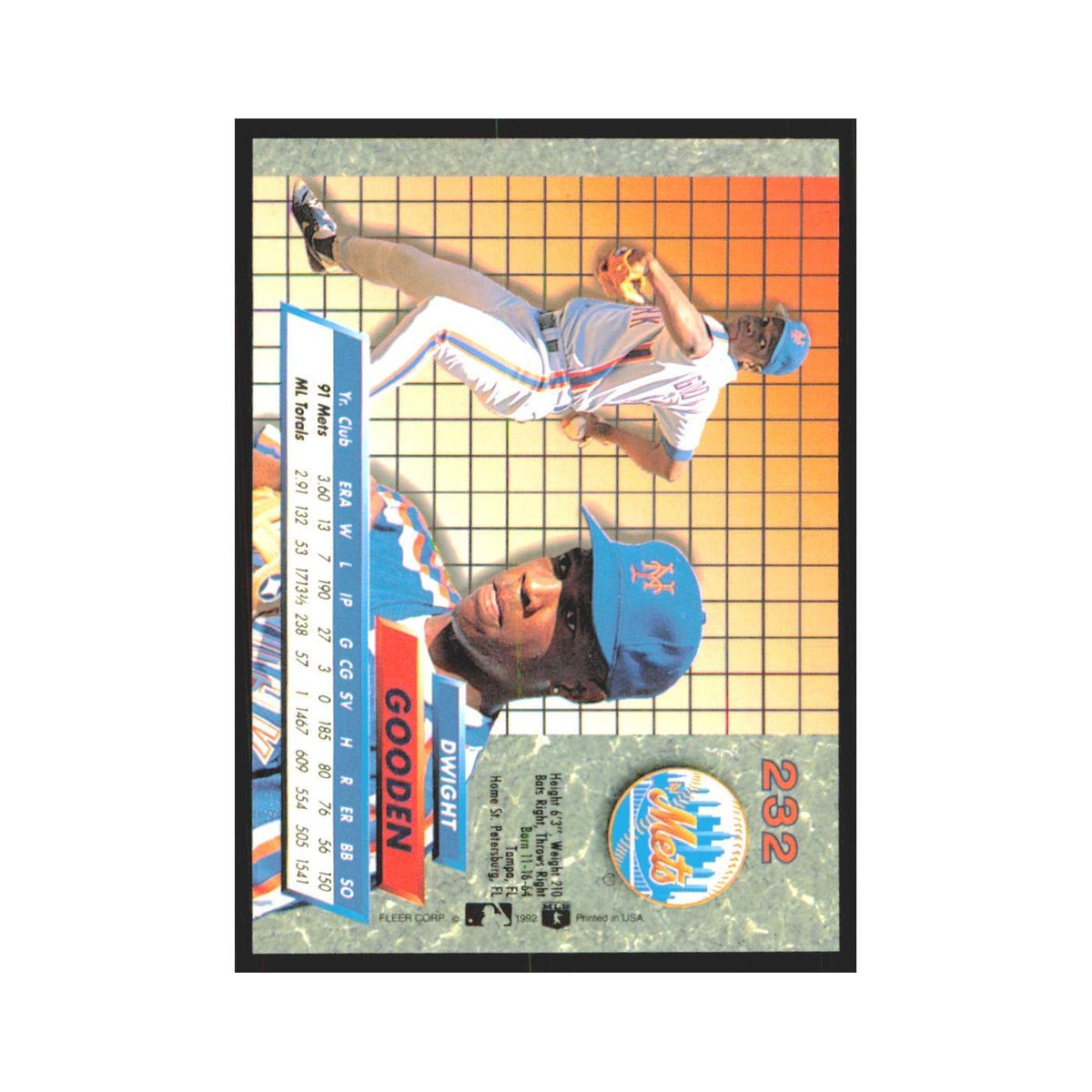 Dwight Gooden 1992 Fleer Ultra #232 New York Mets Baseball Card NM