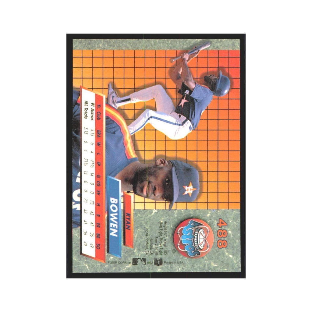 Ryan Bowen Rookie 1992 Fleer Ultra #488 Houston Astros Baseball Card NM