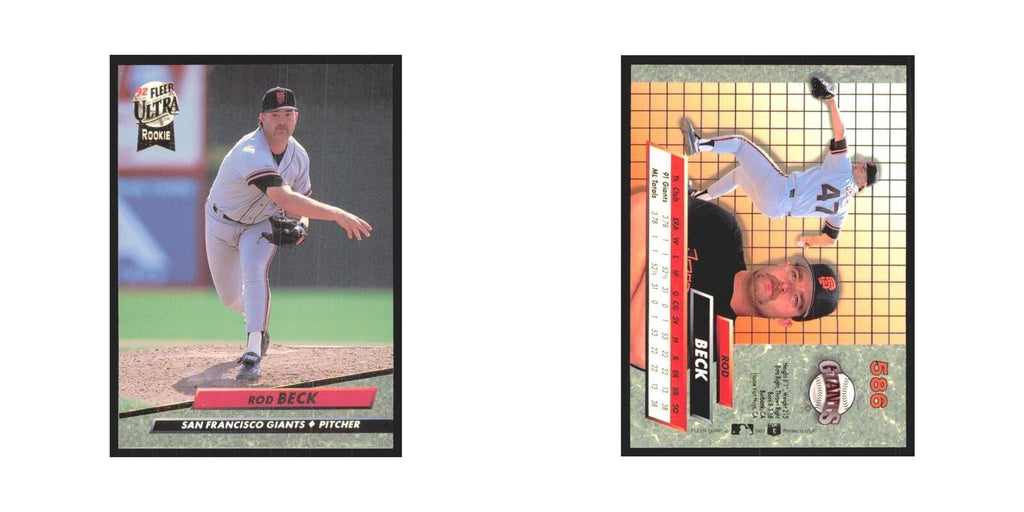 Rod Beck Rookie 1992 Fleer Ultra #586 San Francisco Giants Baseball Card NM