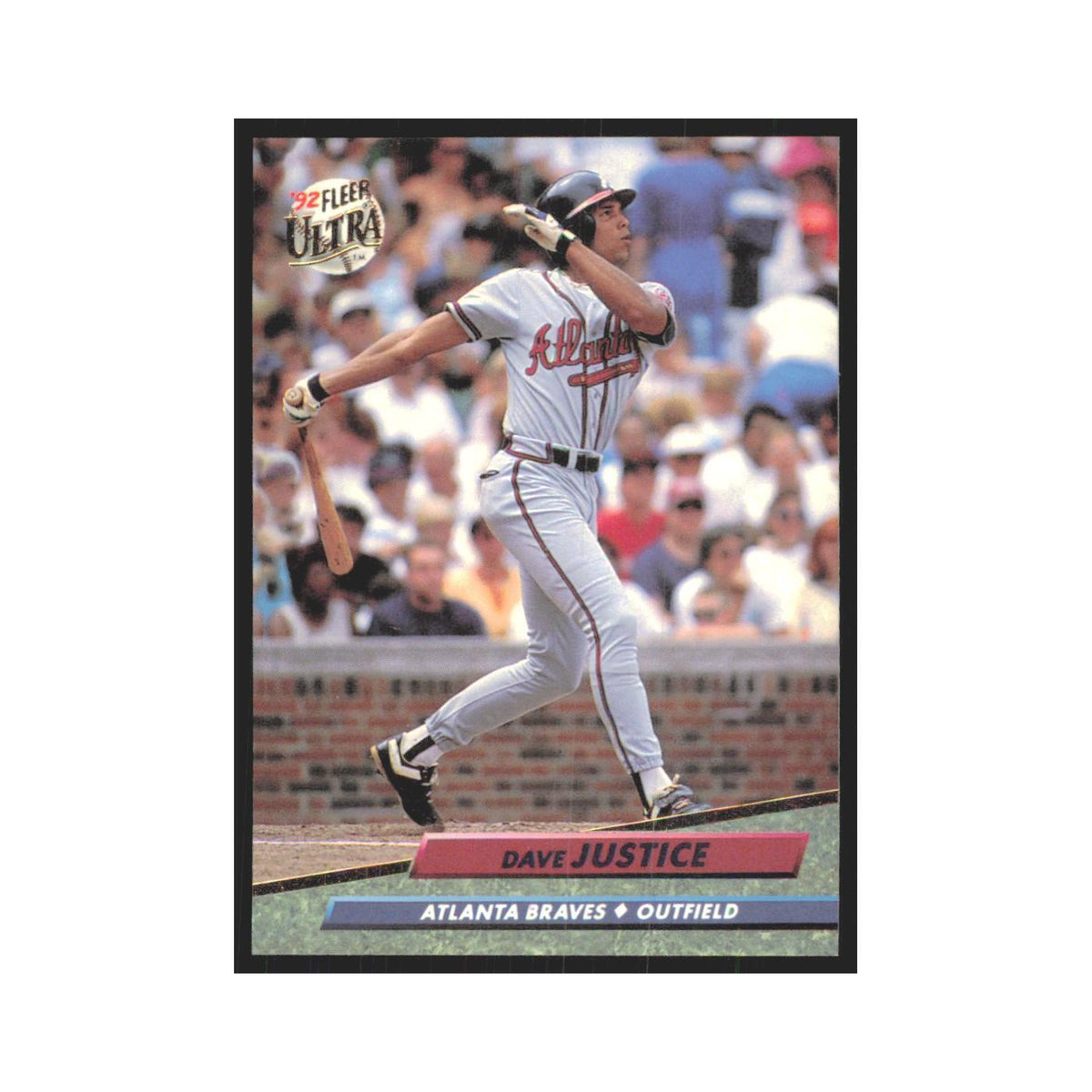 Dave Justice 1992 Fleer Ultra #164 Atlanta Braves Baseball Card NM