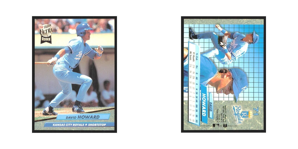David Howard Rookie 1992 Fleer Ultra #71 Kansas City Royals Baseball Card NM