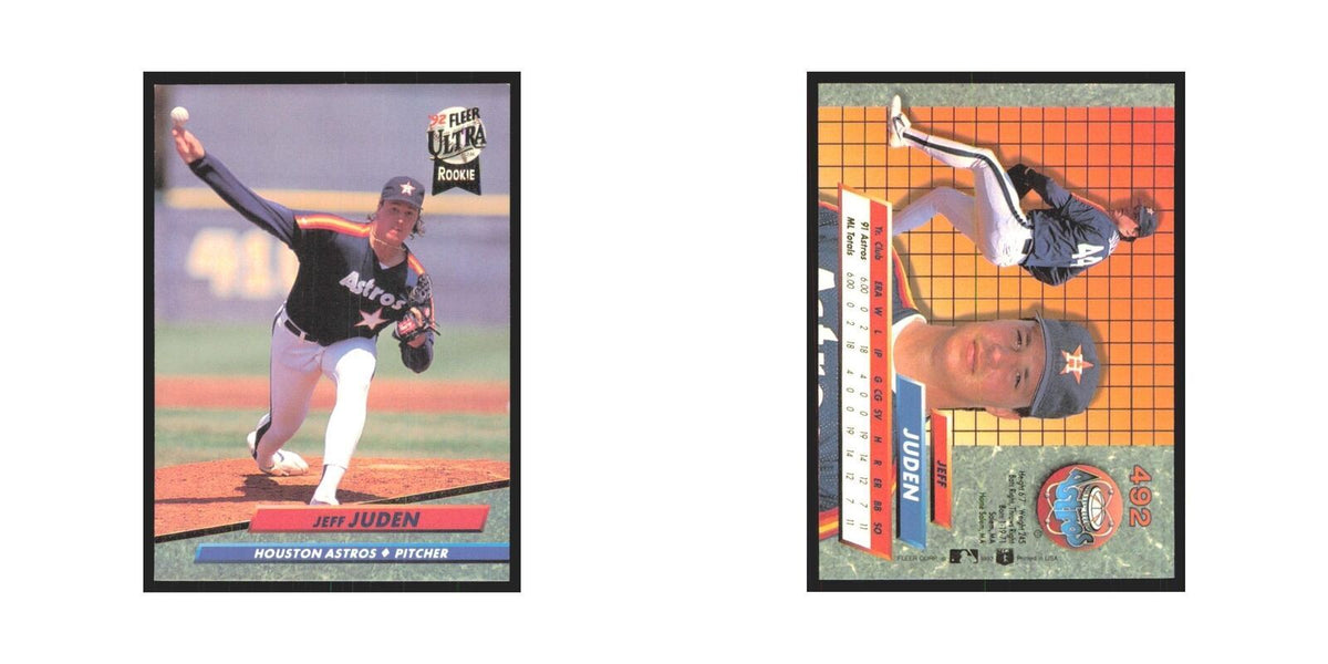 Jeff Juden Rookie 1992 Fleer Ultra #492 Houston Astros Baseball Card NM