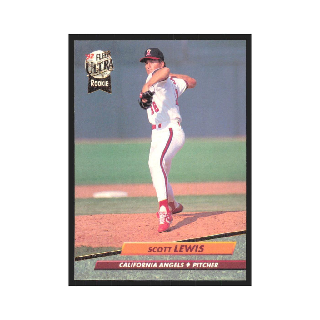 Scott Lewis Rookie 1992 Fleer Ultra #328 California Angels Baseball Card NM