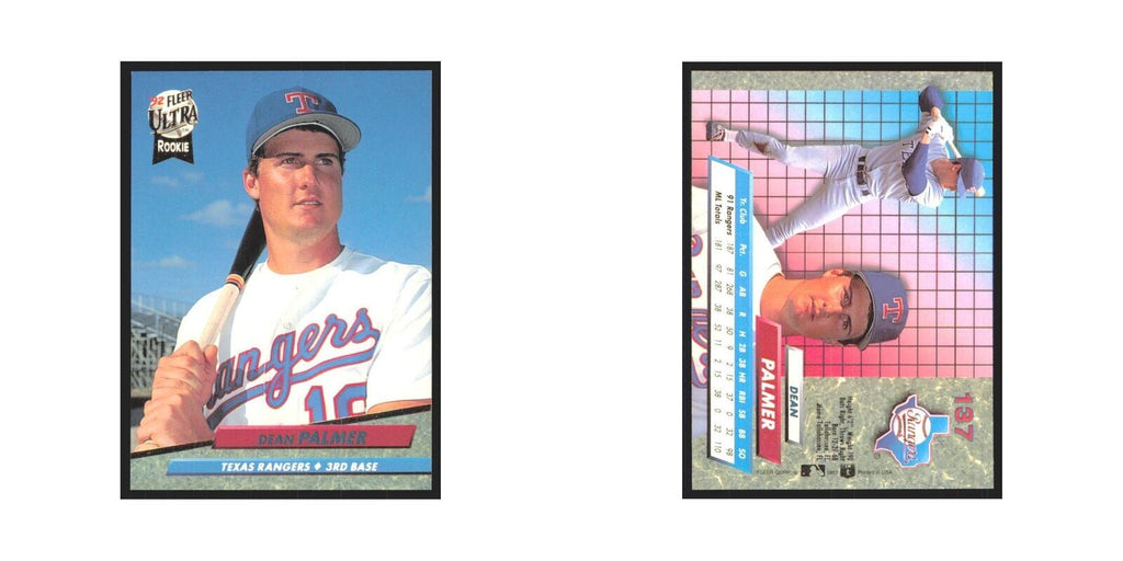 Dean Palmer Rookie 1992 Fleer Ultra #137 Texas Rangers Baseball Card NM