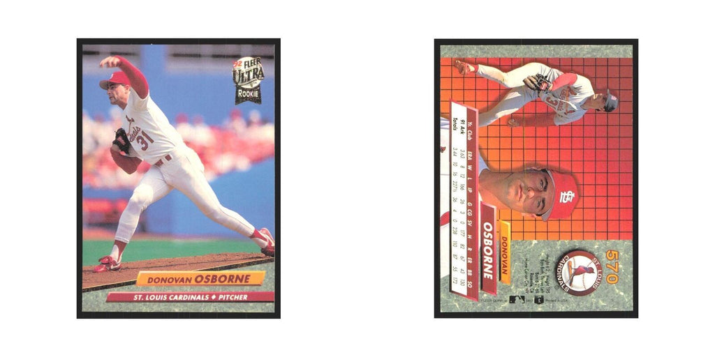 Donovan Osborne Rookie 1992 Fleer Ultra #570 St. Louis Cardinals NM