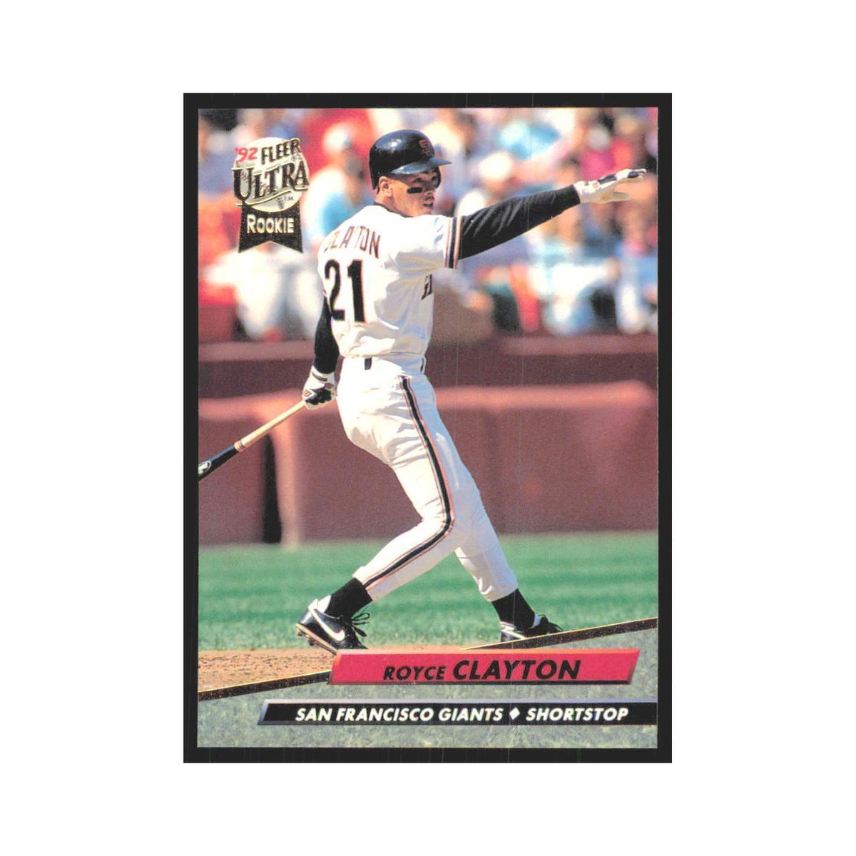 Royce Clayton Rookie 1992 Fleer Ultra #288 San Francisco Giants Baseball Card NM