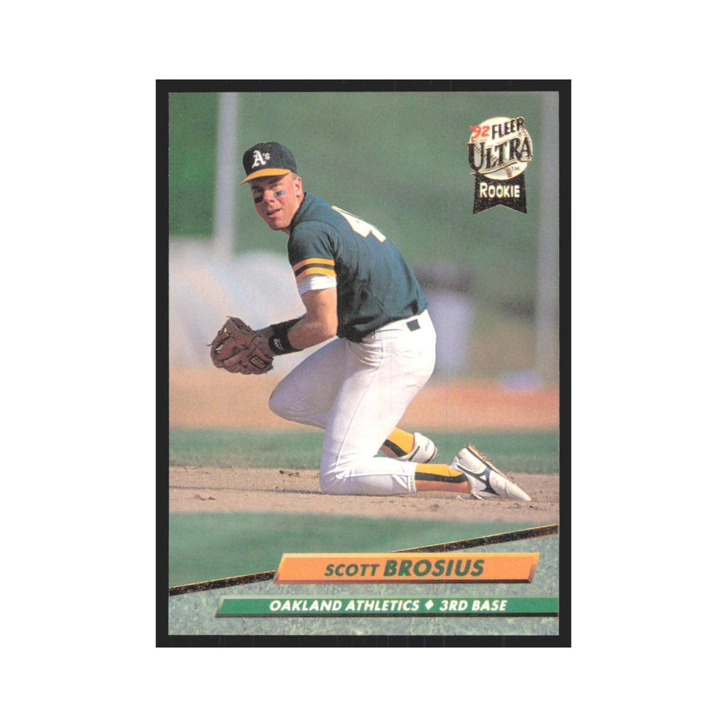 Scott Brosius Rookie 1992 Fleer Ultra #420 Oakland Athletics Baseball Card NM