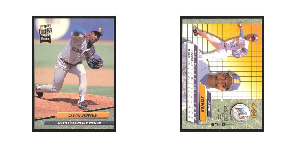 Calvin Jones Rookie 1992 Fleer Ultra #433 Seattle Mariners Baseball Card NM