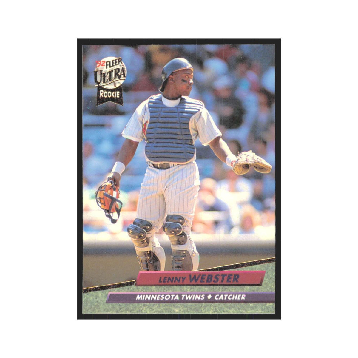 Lenny Webster Rookie 1992 Fleer Ultra #402 Minnesota Twins Baseball Card NM