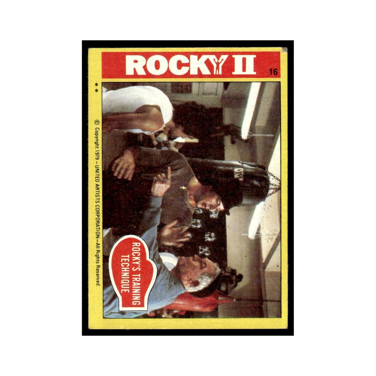 Rocky's Training Technique 1979 Rocky II #16 Trading Card VG