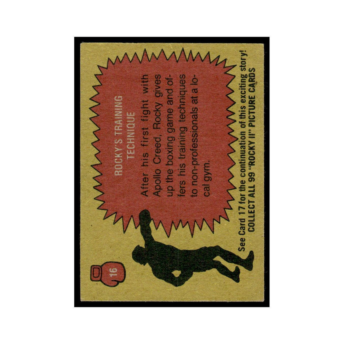 Rocky's Training Technique 1979 Rocky II #16 Trading Card VG