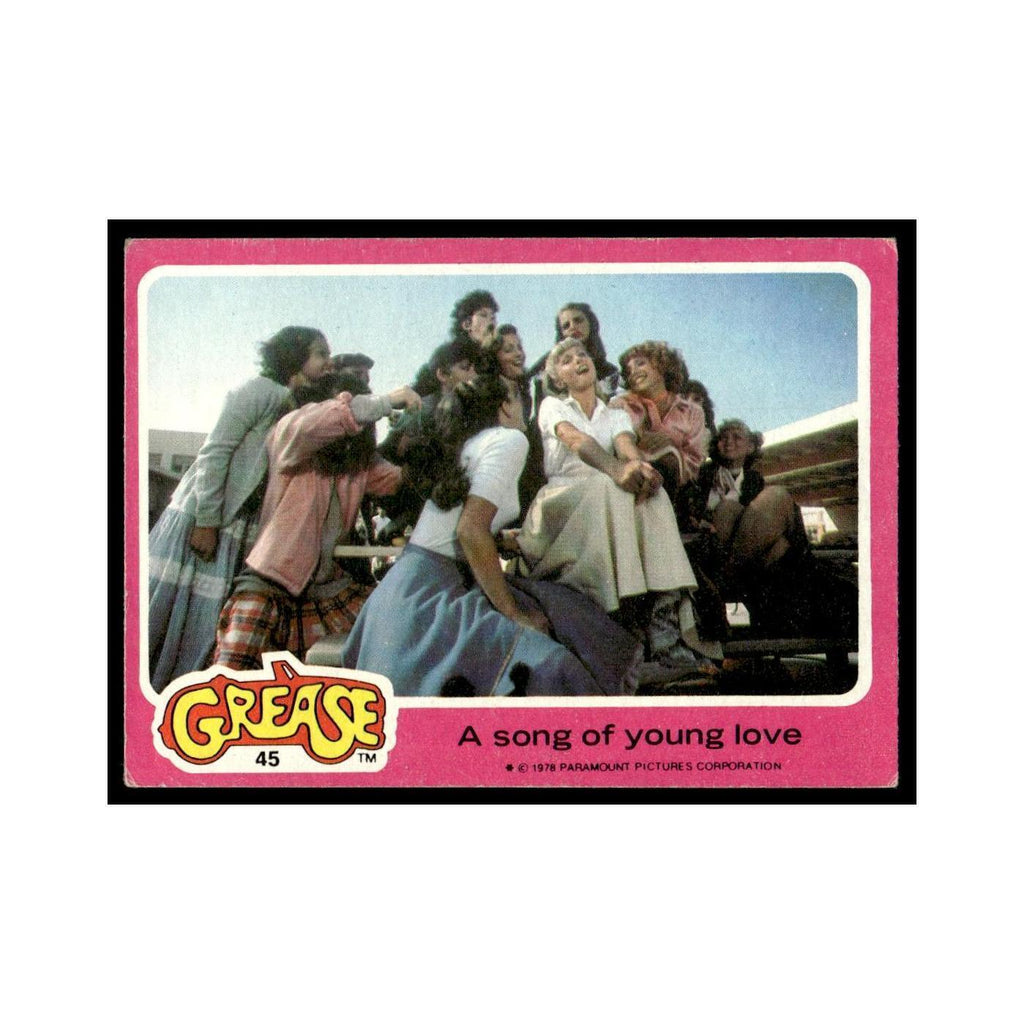 A Song of Young Love 1978 Grease #45 Trading Card VG