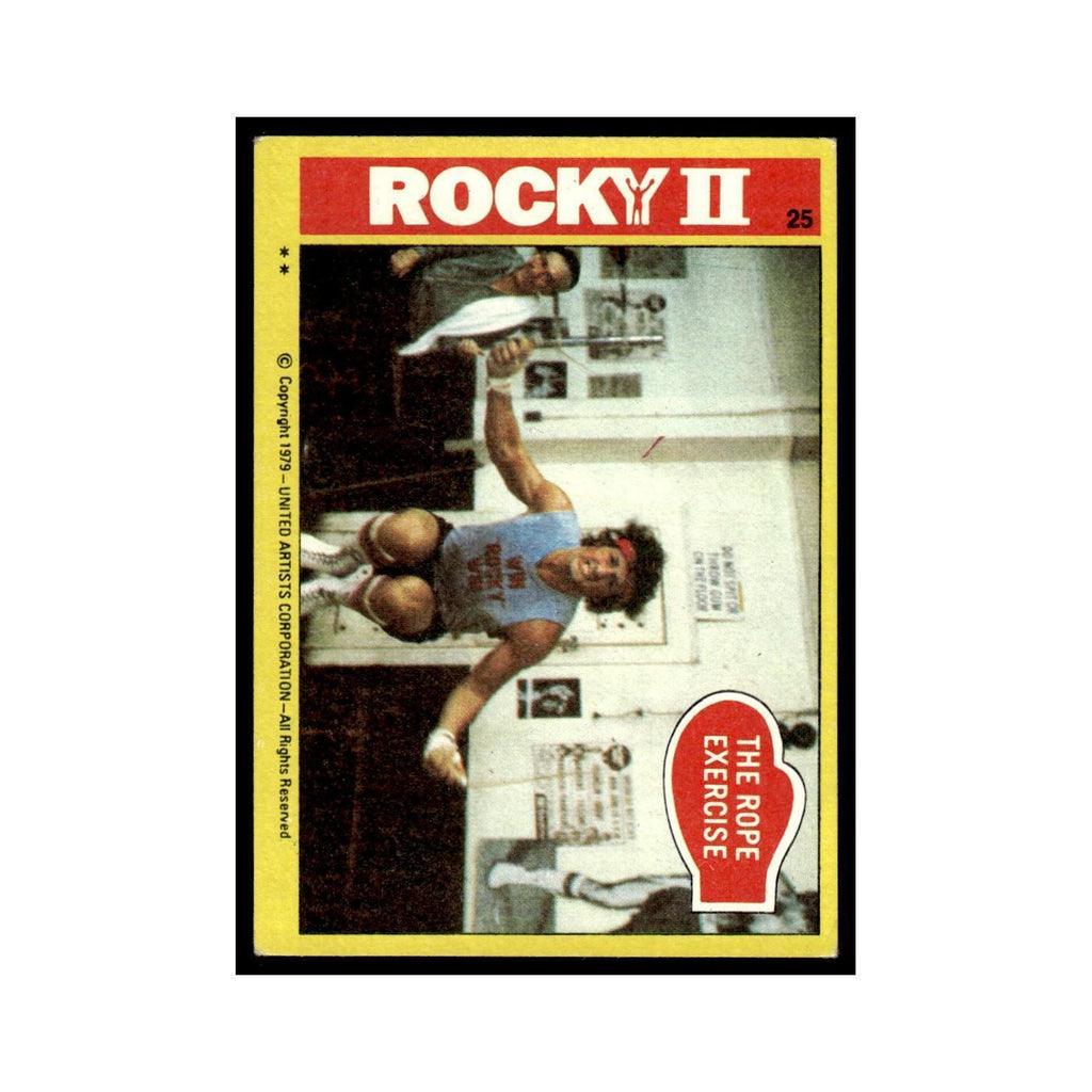 The Rope Exercise 1979 Rocky II #25 Trading Card VG