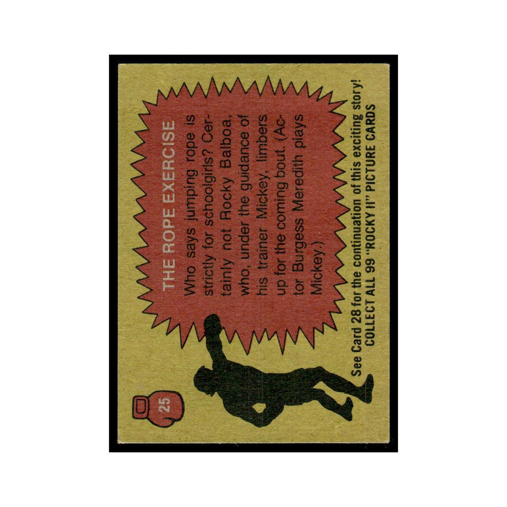 The Rope Exercise 1979 Rocky II #25 Trading Card VG