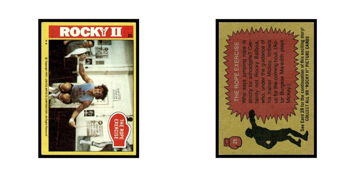 The Rope Exercise 1979 Rocky II #25 Trading Card VG