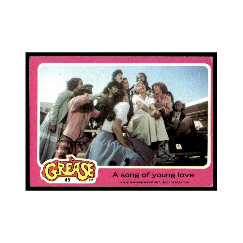 A Song of Young Love 1978 Grease #45 Trading Card VG