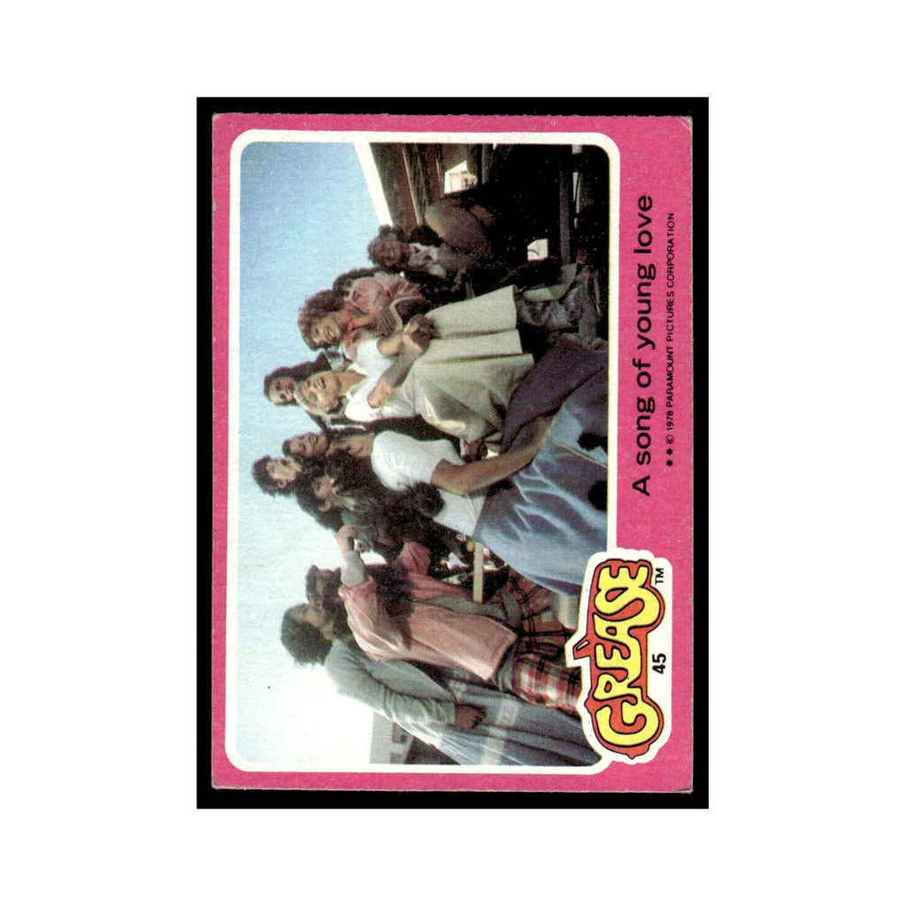 A Song of Young Love 1978 Grease #45 Trading Card VG