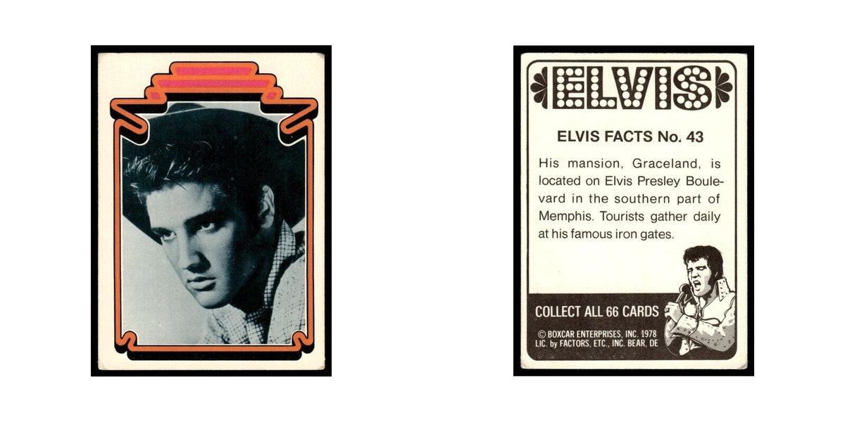 Elvis 1978 Boxcar #43 Trading Card VG