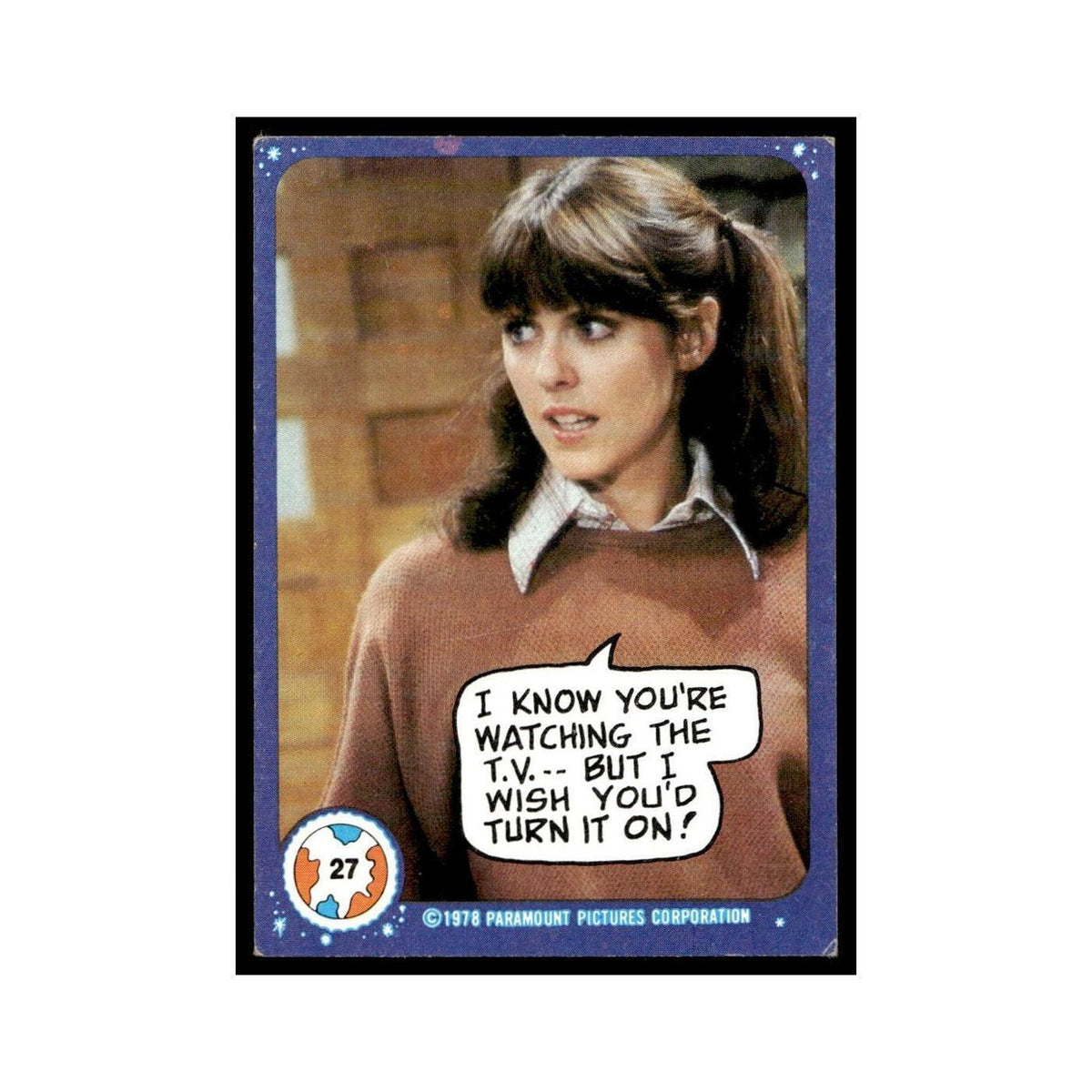 Mork and Mindy 1978 Paramount Pictures #27 Trading Card VG