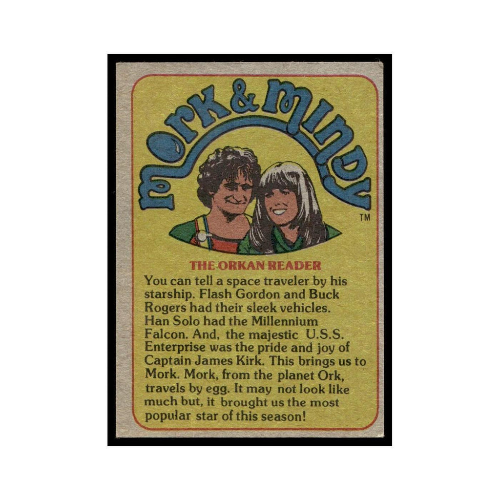 Mork and Mindy 1978 Paramount Pictures #27 Trading Card VG