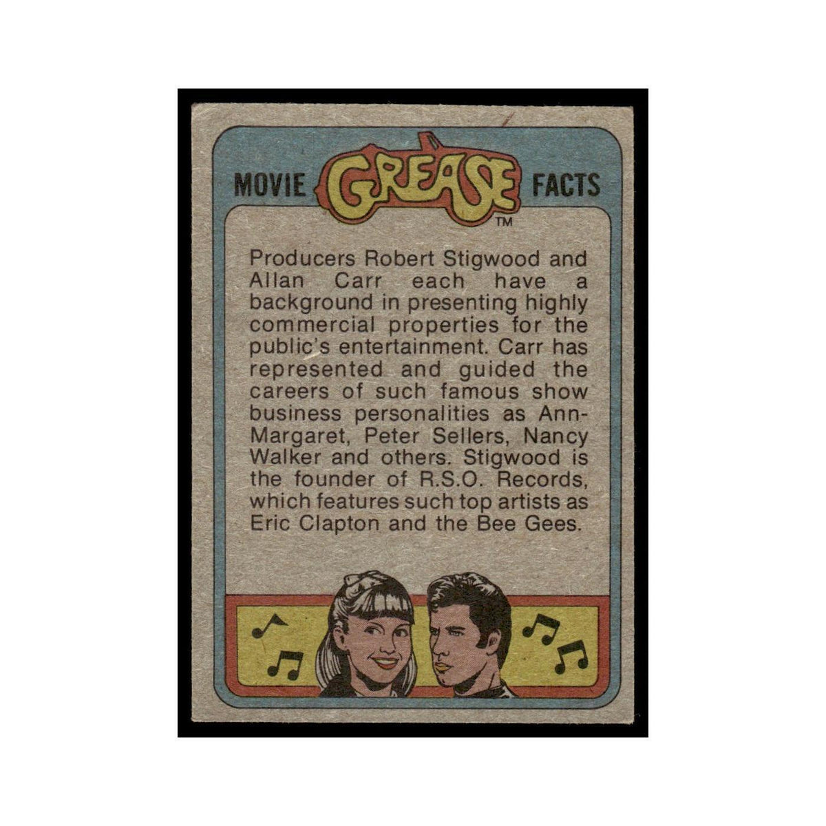 Sandy Makes the Grade 1978 Grease #25 Trading Card VG