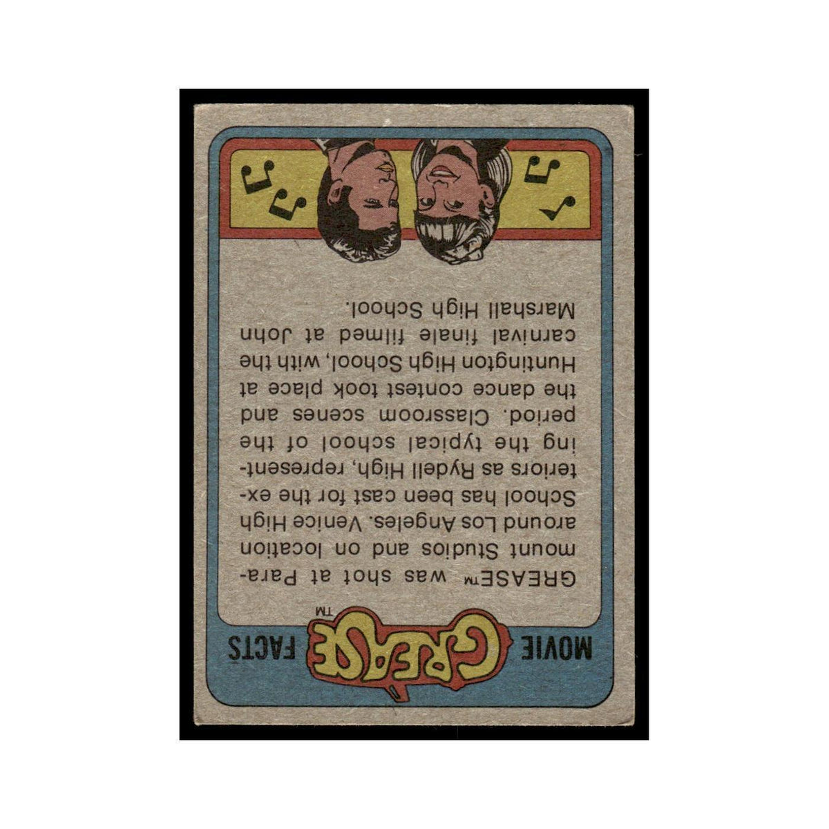 The Big Rama Lama Ding Dong 1978 Grease #24 Trading Card VG
