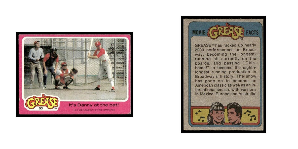 Its Danny At The Bat 1978 Grease #53 Trading Card VG